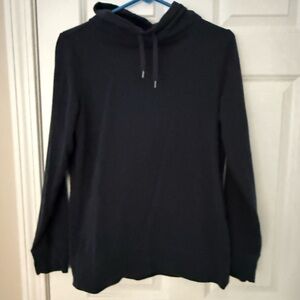 L.L. Bean Women's Black Cowl Neck Sweater